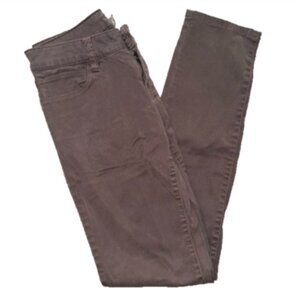Straight Slim Fit Pants Charcoal Brown Women's 7